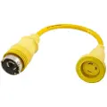 Hubbell Adapter Hunnkjonn Twist Lock Til Hannkjonn Twist Lock 30a 50a 125v 125v