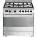 Smeg Concerto 90x60 Cm Gasskomfyr Med Ovn 5 Brennere