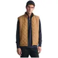 Gant for man. 7006341 Brown quilted windcheater waistcoat (L), Casual, Polyester
