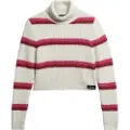 Superdry Stripe Crop Genser Med Høy Hals
