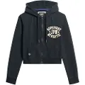 Superdry Athletic Relaxed Crop Genser Med Hel Glidelås