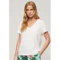 Superdry Studios Slub Embroidered Kort Ermet V-hals T-skjorte