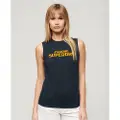 Superdry Sport Luxe Graphic Fitted Ermeløs T-skjorte