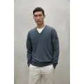 Ecoalf for man. MCMGAKNFERRO0666W24-125 Ferro jumper grey (M), Blue, Casual, Sustainable, Recycled Wool