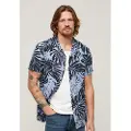Superdry Open Collar Print Kortarmet Skjorte