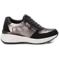 Xti for woman. 14335801-NEGRO Trainers 143358 Black, silver (38), Flat, Laces, Zip, Casual