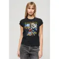 Superdry for woman. W1011314A Iron Maiden T-shirt black (XL), Casual, Cotton, Short sleeve