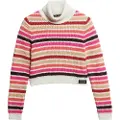 Superdry Stripe Crop Genser Med Høy Hals