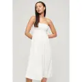 Superdry Smocked Midi Beach Lang Kjole