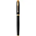 Parker IM, Tynn penn, Svart, Gull, Svart, Messing, Lakk, Fint