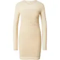 Calvin Klein Jeans for woman. J20J222530 Layered Mesh beige dress (M), Casual, Party, Long sleeve, Recycled Polister