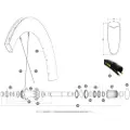 Mavic Comete Pro Carbon Sl C Disc Bakre Høyre Eiker 12 Enheter