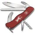 Victorinox Hunter, Klappkniv med lås, Multiverktøyskniv, Klipp punkt, Polyamid, Rød, 11 verktøy