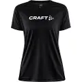 Craft Dame CORE UNIFY LOGO TEE W sort størrelse S