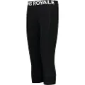 Mons Royale Cascade Merino Base Layer 3/4, Stillongs, Dame, Black