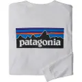 Patagonia P-6 Logo Responsibili Langermet T-skjorte hvit
