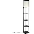 QAZQA Design gulvlampe svart og hvit inkl. LED - Nea