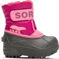 Sorel for girl. 2114102652 Snow boots Snow Commander pink (22), Flat, Velcro, Outdoor, children's fashion