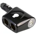 Talamex Dobbel Stikkontakt + 2 Usb 12v