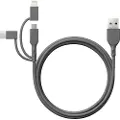 GP 3-in-1 USB-kabel, USB-C + Micro-USB + Lightning, 1m