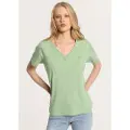 LOIS Jeans 10937 Kort Ermet V-hals T-skjorte