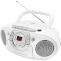 Soundmaster SCD5100WE, Spiller, CD, CD-R, CD-RW, Hvit, Knapper, 3,5 mm, AC / batteri