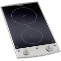 Rommelsbacher EBC 3075/E - Keramisk komfyrtopp - 2 plater - Nisje - bredde: 27 cm - dybde: 50 cm - med pynt av rustfritt stål - svart