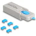 DeLOCK - USB-C-portblokkeringsverktøy - grå, blå (en pakke 5)
