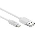 Goobay 72907, 2 m, Lightning, USB A, Hankjønn, Hankjønn, Hvit