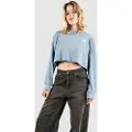 Vans Oval Wash Relax Crop Langermet T-skjorte blå