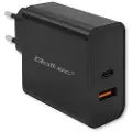 Qoltec Super Quick Pd 65w Usb-a-og Usb-c-vegglader