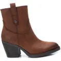 Refresh for woman. 17148801-CAMEL Ankle boots 171488 brown -Heel height: 8cm (38), 5 to 8 cm, Zip, Casual