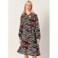 Victorio & Lucchino , V&L for woman. 3668795 Short dress with multicoloured animal print (M), Casual, Viscose, Long sleeve