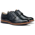 Fluchos for man. F1744 Tristan leather shoes navy (43), Flat, Laces, Casual