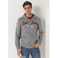 LOIS Jeans for man. 165733436 Grey hooded zip-up sweatshirt with hood (S), Casual, Cotton, Long sleeve
