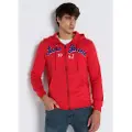 LOIS Jeans for man. 165733436 Sweatshirt with zip and hood red (XXL), Casual, Cotton, Long sleeve