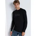 LOIS Jeans for man. 165673397 - Black box collar sweatshirt (L), Casual, Cotton, Long sleeve