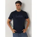 LOIS Jeans for man. 157253322 Navy short sleeve t-shirt (S), Casual, Cotton