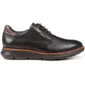 Fluchos for man. F1351 William F1351 black leather shoes (45), Flat, 1 to 3 cm, Laces, Casual, Havana, Classic