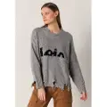 LOIS Jeans for woman. 452902436 Destroy jumper grey (M), Casual, Polyester, Long sleeve