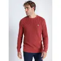 LOIS Jeans for man. 176493358 Burgundy box neck knitted jumper (XXL), Casual, Maroon, Cotton, Long sleeve
