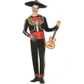 Guirca Mariachi-skjelettkostyme For Menn