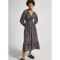 Pepe Jeans for woman. PL953489 Divinia dress black (L), Casual, Cotton, Long sleeve, Sustainable