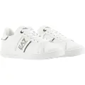 EA7 unisex. X8X102_XK346 Classic Logo Leather Sneakers white (45 1/3), Flat, Laces, Casual