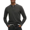 Superdry Vintage Textured Grandad Langarmet T-skjorte