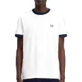 Fred perry for man. M4620 Raped Ringer T-shirt beige (M), White, Casual, Cotton, Short sleeve
