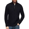 Superdry Jacob Cable Genser Med Halv Glidelås