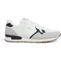 Pepe Jeans for man. PMS40020 Brit Supra leather shoes white (44), Flat, Suede, Laces, Casual
