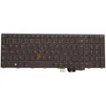 Lenovo Chicony - Erstatningstastatur for bærbar PC - med Trackpoint - bakbelysning - Tsjekkisk/slovakisk - grå - FRU - for ThinkPad P16 Gen 1 21D6, 21D7