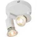 QAZQA Moderne spotlight hvit tiltbar rund 2-lys - Jeany
